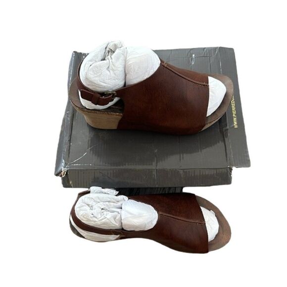 Pierre Dumas Hester-14 Women's Vegan Platform Wedge Open Toe Sandals Size 10M - Picture 3 of 4